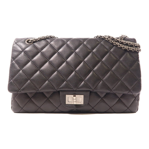 CHANEL CC SHW 2.55 Chain Shoulder Bag Calfkin Leather