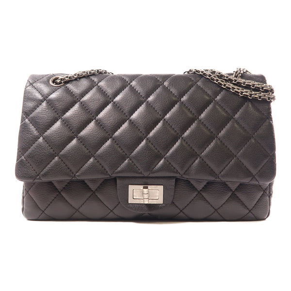 CHANEL CC SHW 2.55 Chain Shoulder Bag Calfkin Leather