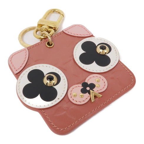 LOUIS VUITTON LV GHW Key Ring M68217 Metal/Leather Brown/Pink/White/Black