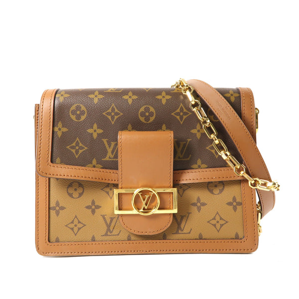 LOUIS VUITTON LV GHW Dauphine MM 2 Way Shoulder Bag M44391 Monogram Reverse v3