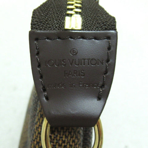 LOUIS VUITTON LV GHW Mini Pochette Accessoires Handbag N58009 Damier Brown v1