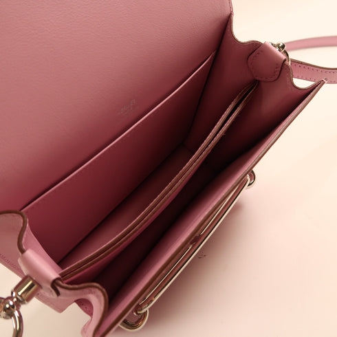 HERMES PHW Mini Roulis Shoulder Bag Vaux Swift Leather Mauve Sylvestre