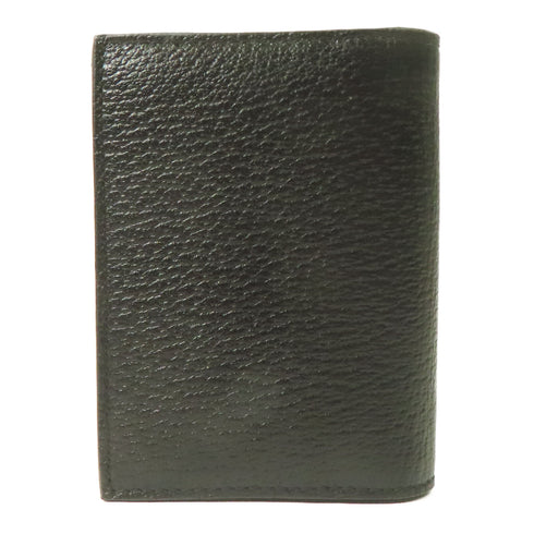 GUCCI GG GHW Card Case 428737 Calfskin Leather Black