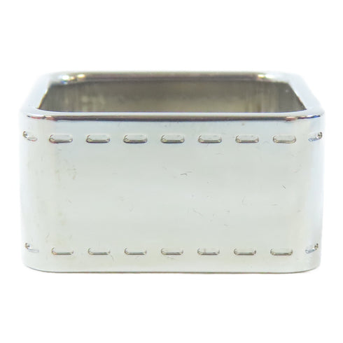 HERMES Scarf Ring Metal Silver