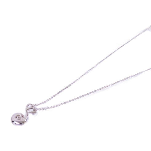 FINE JEWELRY 0.095ct Diamond Necklace 18K White Gold PT950 Platinum