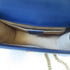 GUCCI GG GHW Sylvie Mini Bag Chain Shoulder Bag 431666 Calfskin Leather Blue