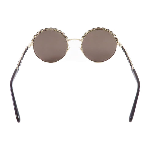 CHANEL CC Sunglasses 4265 Metal PVC Black Gold Tone Color