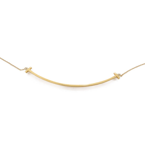 TIFFANY&CO T Smile Necklace 18K Yellow Gold