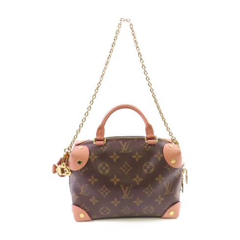 LOUIS VUITTON LV GHW Petite Malle Souple Hand Shoulder Bag M45531 Monogram