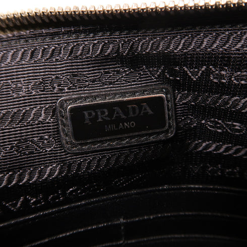 PRADA SHW Clutch Bag Pouch 2NH009 Saffiano Leather Green