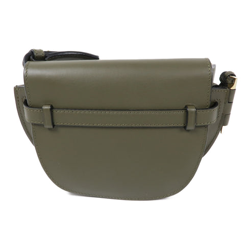 LOEWE GHW Gate Mini Shoulder Bag A650N46X13 Calfskin Leather Khaki