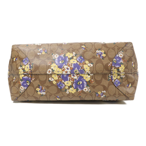 COACH GHW Tote Bag Shoulder Bag E1811 Coated Canvas Brown/Purple/Yellow