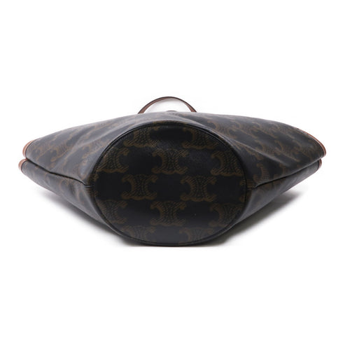 CELINE Couffin Bag Shoulder bag Coated Canvas Black Brown