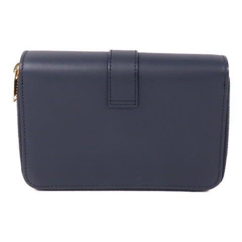 SAINT LAURENT YSL GHW Wallet GNC457797 Calfskin Leather Navy