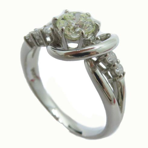 FINE JEWELRY 1.012ct Diamond 0.35ct Diamond Ring PT900 Platinum US#8.75