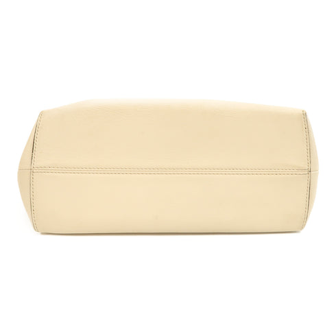 FENDI SHW By the Way 2 Way Shoulder Bag Handbag Calfskin Leather Cream