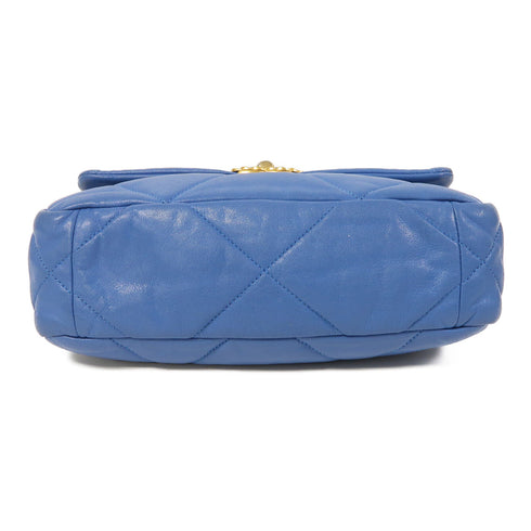 CHANEL Quilted CC Chanel 19 2Way Chain Shoulder Bag AS1160 Lambskin Leather Blue