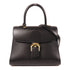 Delvaux GHW Brillant MM 2 Way Shoulder Bag Calfskin Leather Black