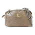 Chanel CC GHW Shoulder Handbag Leather Brown