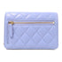 CHANEL CC GHW WOC Wallet On Chain Shoulder Bag Lambskin Leather Light Blue