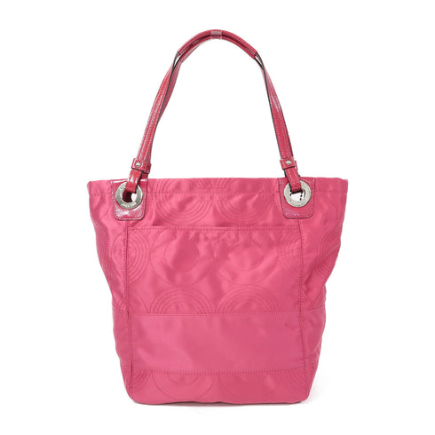COACH SHW Shoulder Bag Canvas Pink