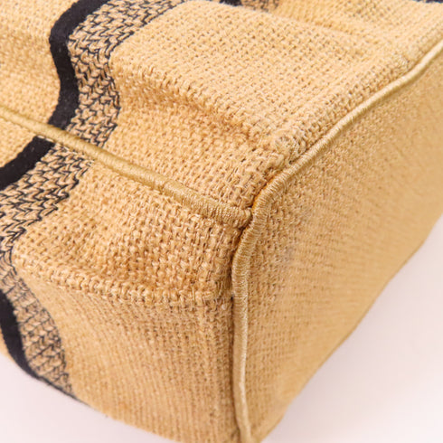 Christian Dior CD Jute Catherine Tote Bag Handbag M1316ZRUW Canvas Brown