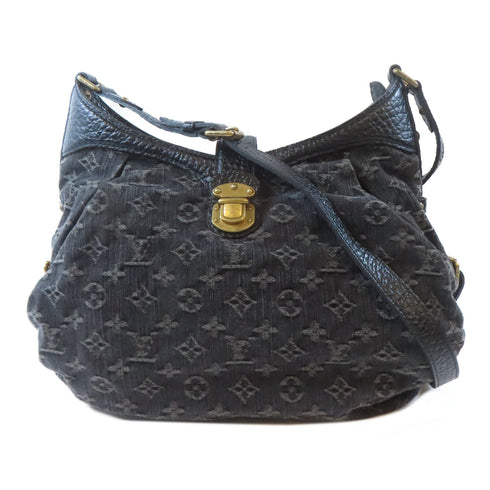 LOUIS VUITTON LV GHW Slightly XS Shoulder Handbag M95608 Monogram Denim Black
