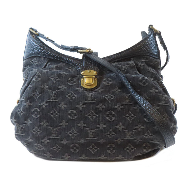 LOUIS VUITTON LV GHW Slightly XS Shoulder Handbag M95608 Monogram Denim Black
