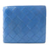 BOTTEGA VENETA Wallet Intrecciato Leather Blue