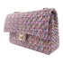 CHANEL CC GHW Classic 25 Chain Shoulder Handbag A01112 Tweed Purple Pink