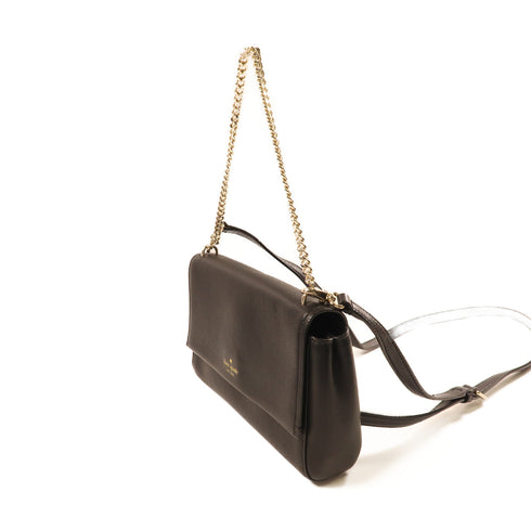 Kate Spade GHW Shoulder Bag 2Way Calfskin Leather Black