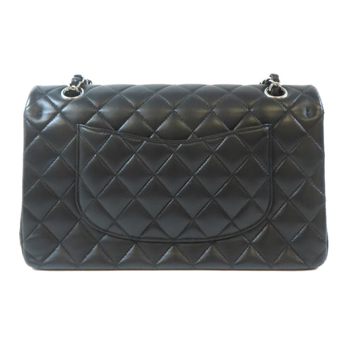 CHANEL Quilted CC SHW Classic Shoulder Handbag A01112 Lambskin Leather Black