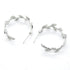 TIFFANY&CO Olive Leaf Hoop Diamond Ring Earrings 18K White Gold 7.8g