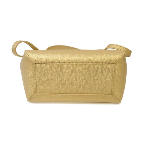 CELINE GHW Nano Belt Bag 2 Way Shoulder Handbag 189003ZVA Calfskin Leather Gold