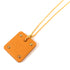 HERMES As De Coeur Pendant Necklace Veau Swift/Metal Gold/Noir