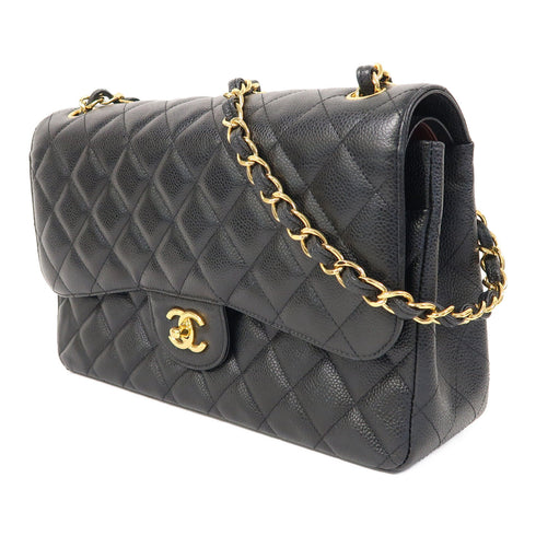 CHANEL CC GHW Large Classic Chain Shoulder Bag A58600 Calfskin Leather Black