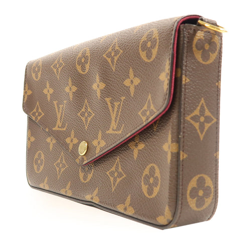 LOUIS VUITTON LV GHW Pochette Felicie Chain Shoulder Bag M61276 Monogram Brown v2