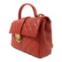 CHANEL CC GHW Chain Shoulder Bag Calfskin Leather Red