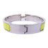 HERMES Clic H Bangle Bracelet Accessories Enamel Metal Yellow Silver