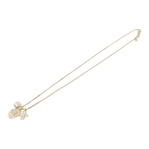 CHANEL CC Necklace P21/K Metal Gold