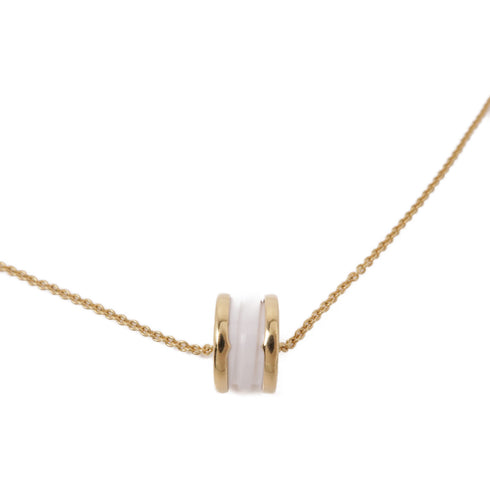BVLGARI B-Zero1 Necklace 18K Yellow Gold Ceramic Gold/White