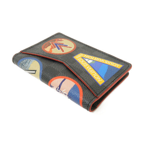 LOUIS VUITTON LV Card Case N60130 Damier Graphite Black