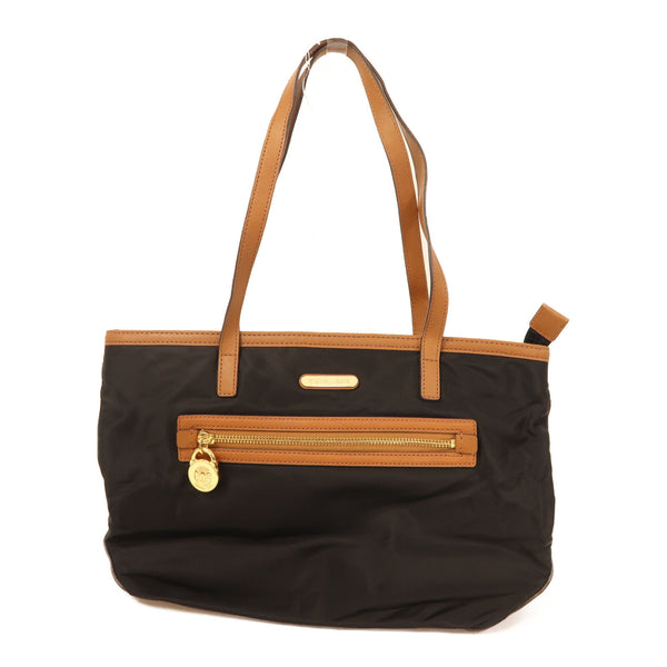 Michael Kors GHW Shoulder Bag Nylon Black/Brown