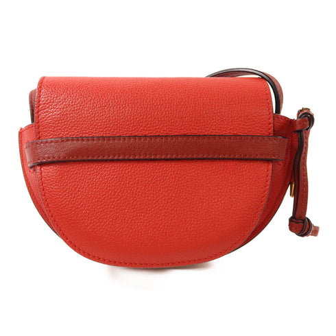LOEWE GHW Gate Mini Shoulder Bag Crossbody Calfskin Leather Red