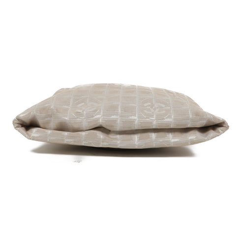 CHANEL CC New Travel Line Tote Bag Handbag Nylon Beige