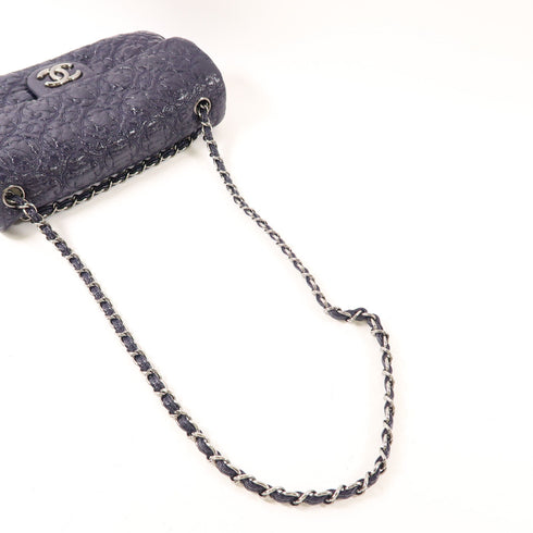 CHANEL CC SHW Chain Shoulder Handbag Pattern Leather Dark Purple