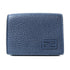 FENDI SHW Trifold Wallet Calfskin Leather Blue