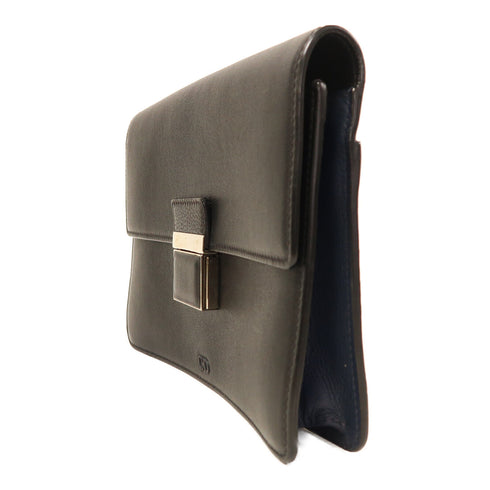 Christian Dior CD SHW Pouch Calfskin Leather Black