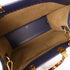 FENDI GHW Sunshine Tote 2 Way Bag 8BH386 Calfskin Leather Navy