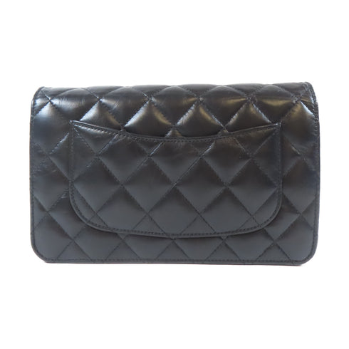 CHANEL Quilted CC GHW 2.55 WOC Wallet On Chain Shoulder Bag A70328 Lambskin